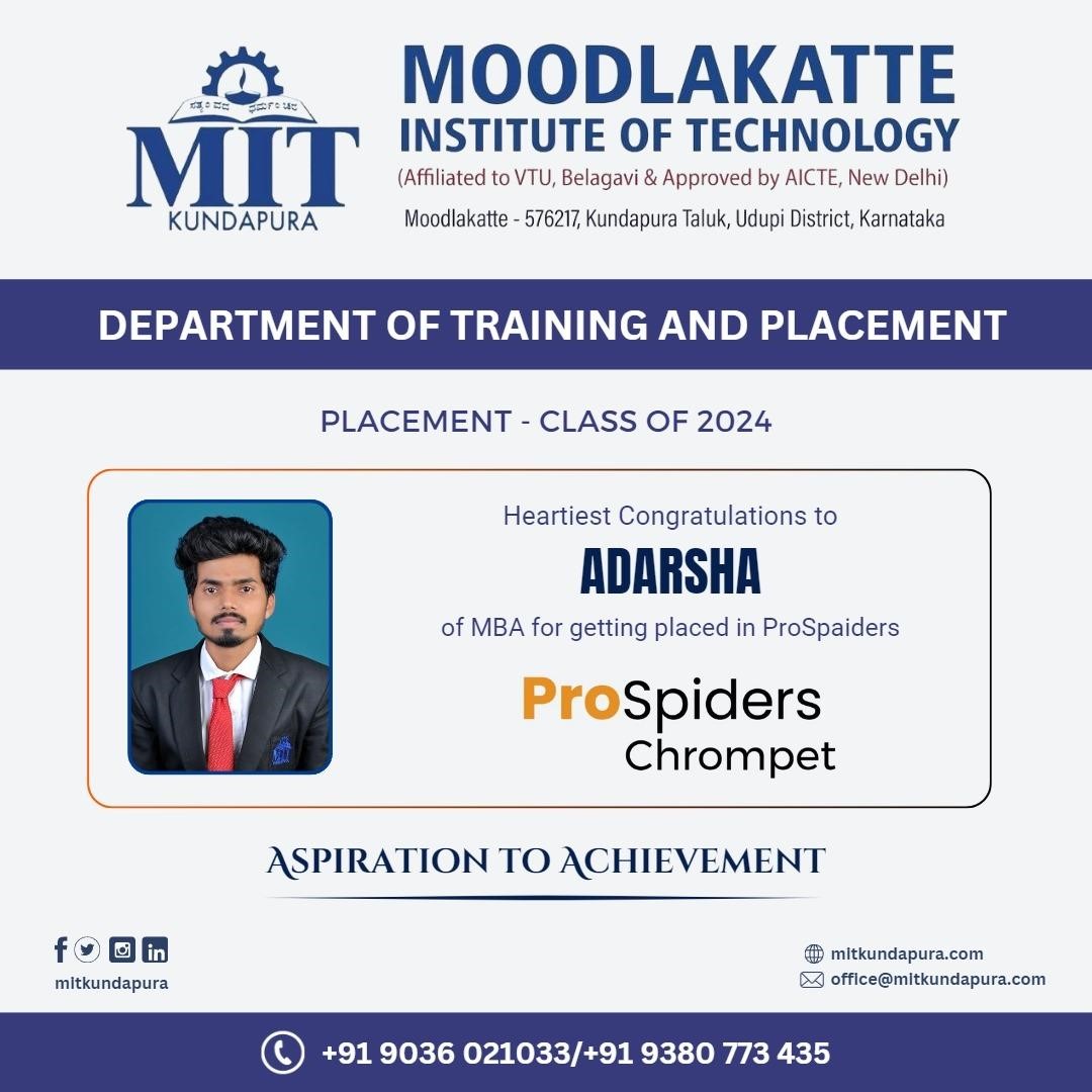 MITK MBA Students placement